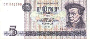 1975 - 5 Mark Vorderseite