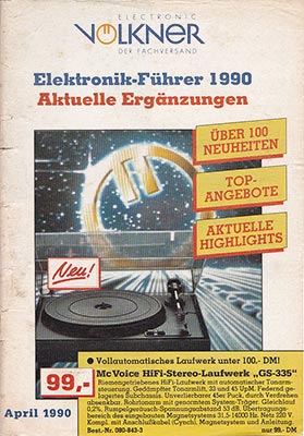V&ouml;lkner Elektronik-F&uuml;hrer 1990 - Aktuelle Erg&auml;nzungen